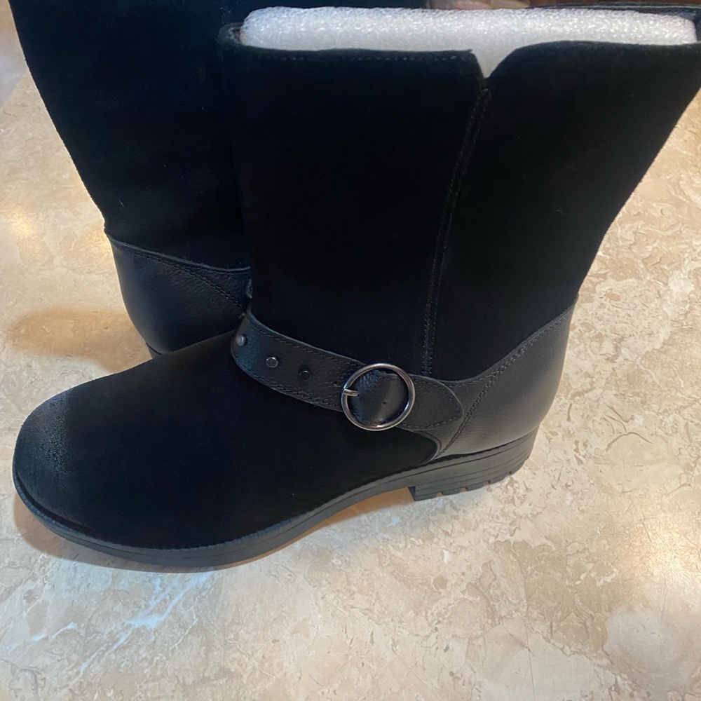Chic Black Winter Boots for Women WACO DRAPER